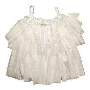 Habitual Girl White Layered Tulle Off Shoulder Top 12